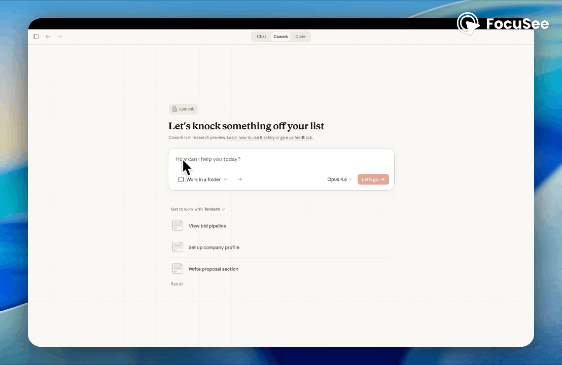 TenderB GovCon Scout in action